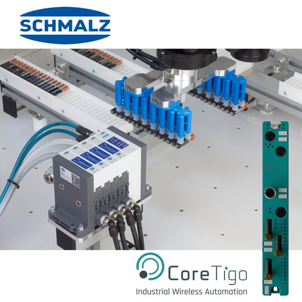 Schmalz und CoreTigo erweitern industrielle Vakuum-Automatisierung um innovative Wireless-Lösungen 